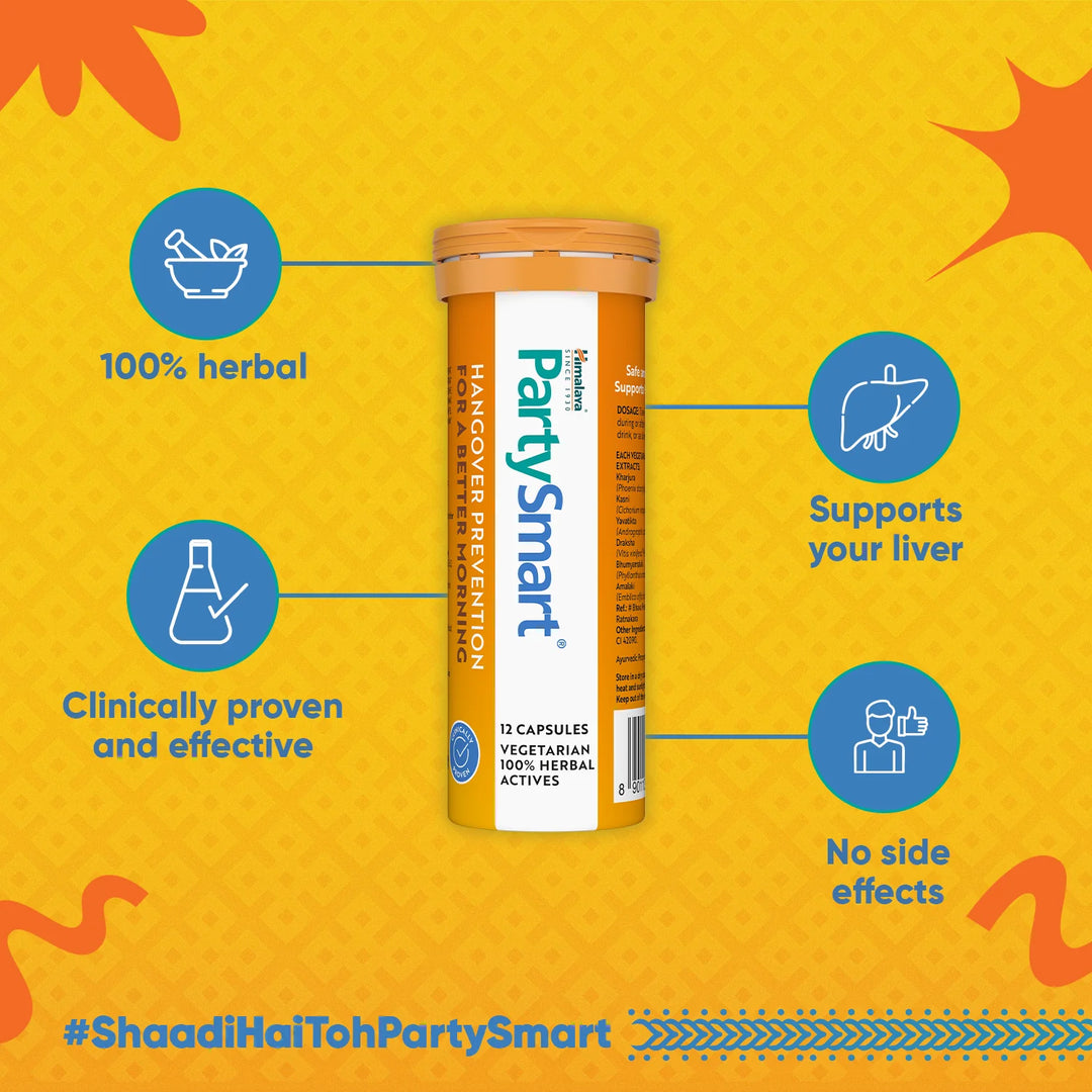 PartySmart Anti-Hangover Capsules | Cannister Pack