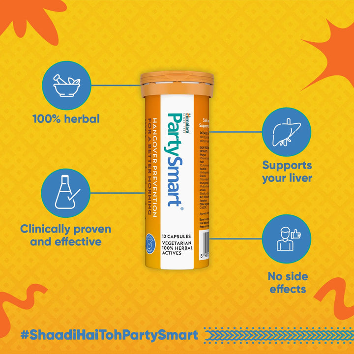 PartySmart Anti-Hangover Capsules | Cannister Pack