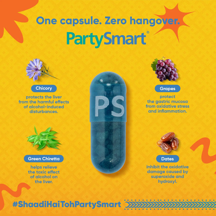 PartySmart Anti-Hangover Capsules | Cannister Pack