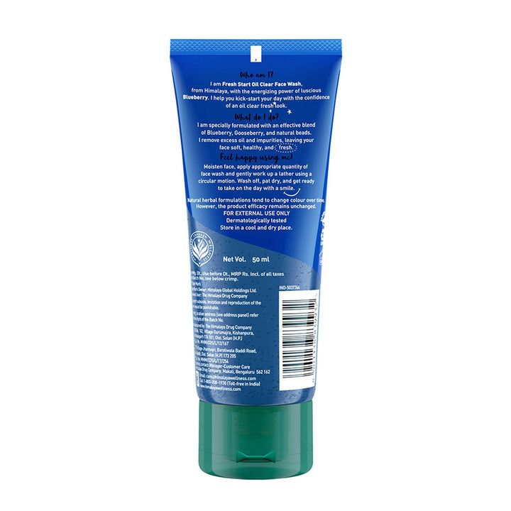Himalaya Fresh Start Oil Clear Blueberry Face Wash 50ml Ingredients