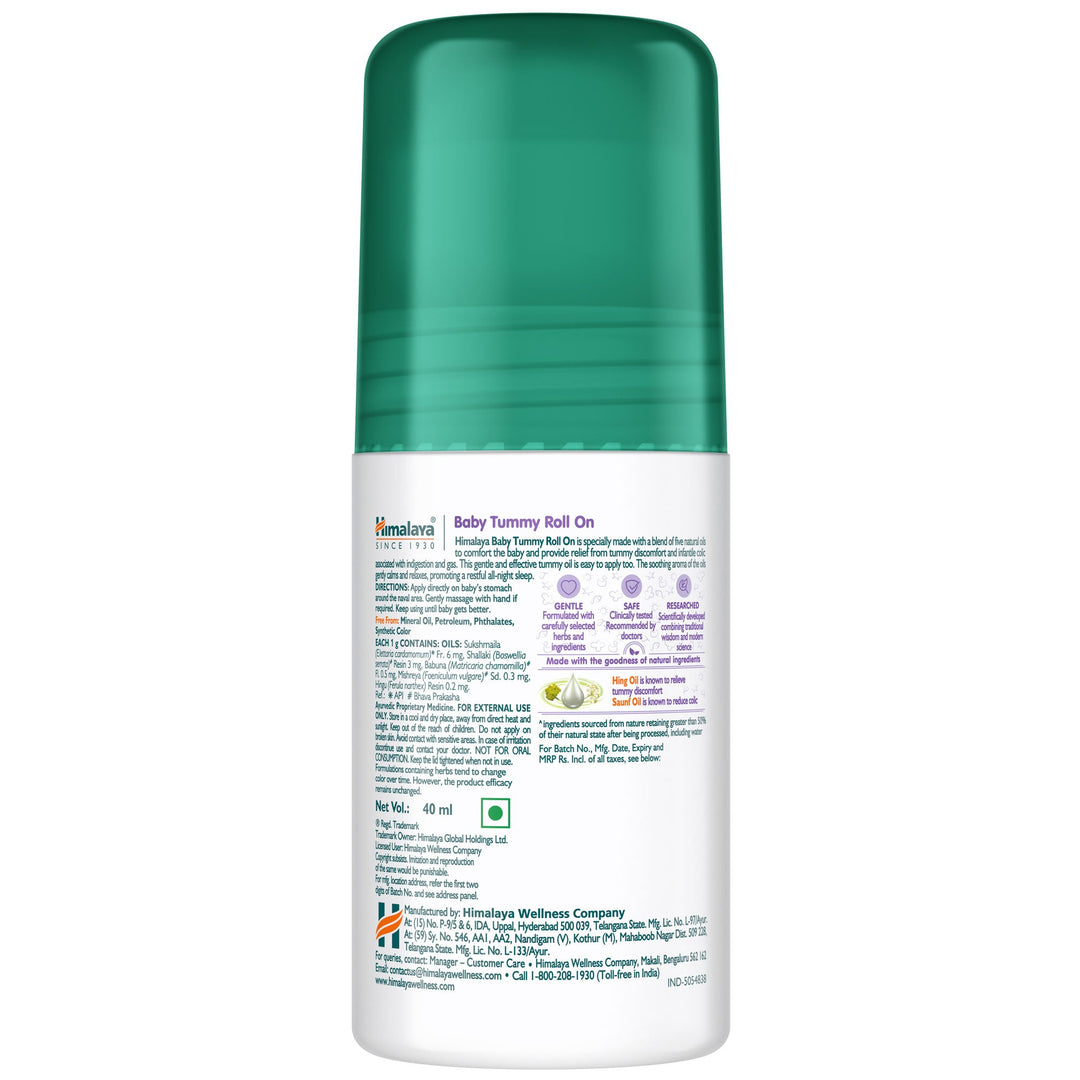 Himalaya Baby Tummy Roll On 40ml Ingredients