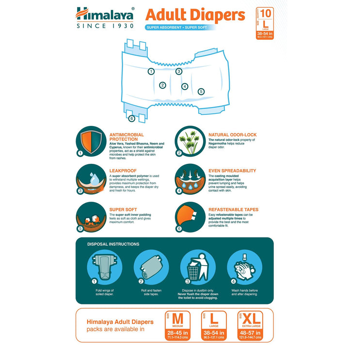 Himalaya Adult Diapers - Soft and easy-to-fit adult diapers