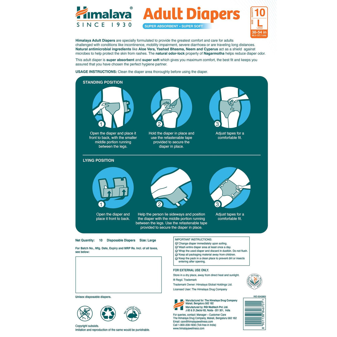 Himalaya Adult Diapers - Soft and easy-to-fit adult diapers