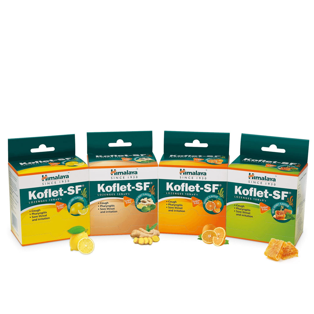 Himalaya Koflet-SF lozenges - Sugar-free, non-sedating, and soothing cough suppressant 