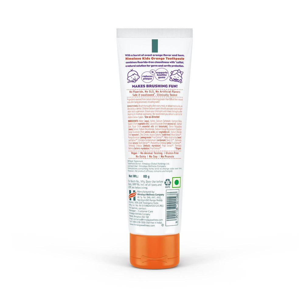 Himalaya Kids Orange Toothpaste 80g Ingredients