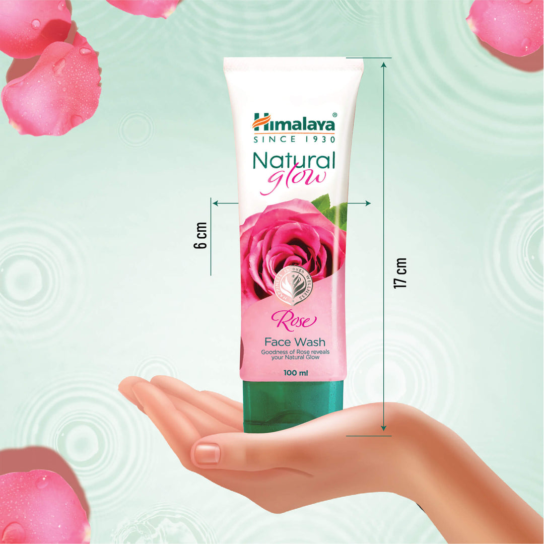 Himalaya Natural Glow Rose Face Wash 100ml Dimensions