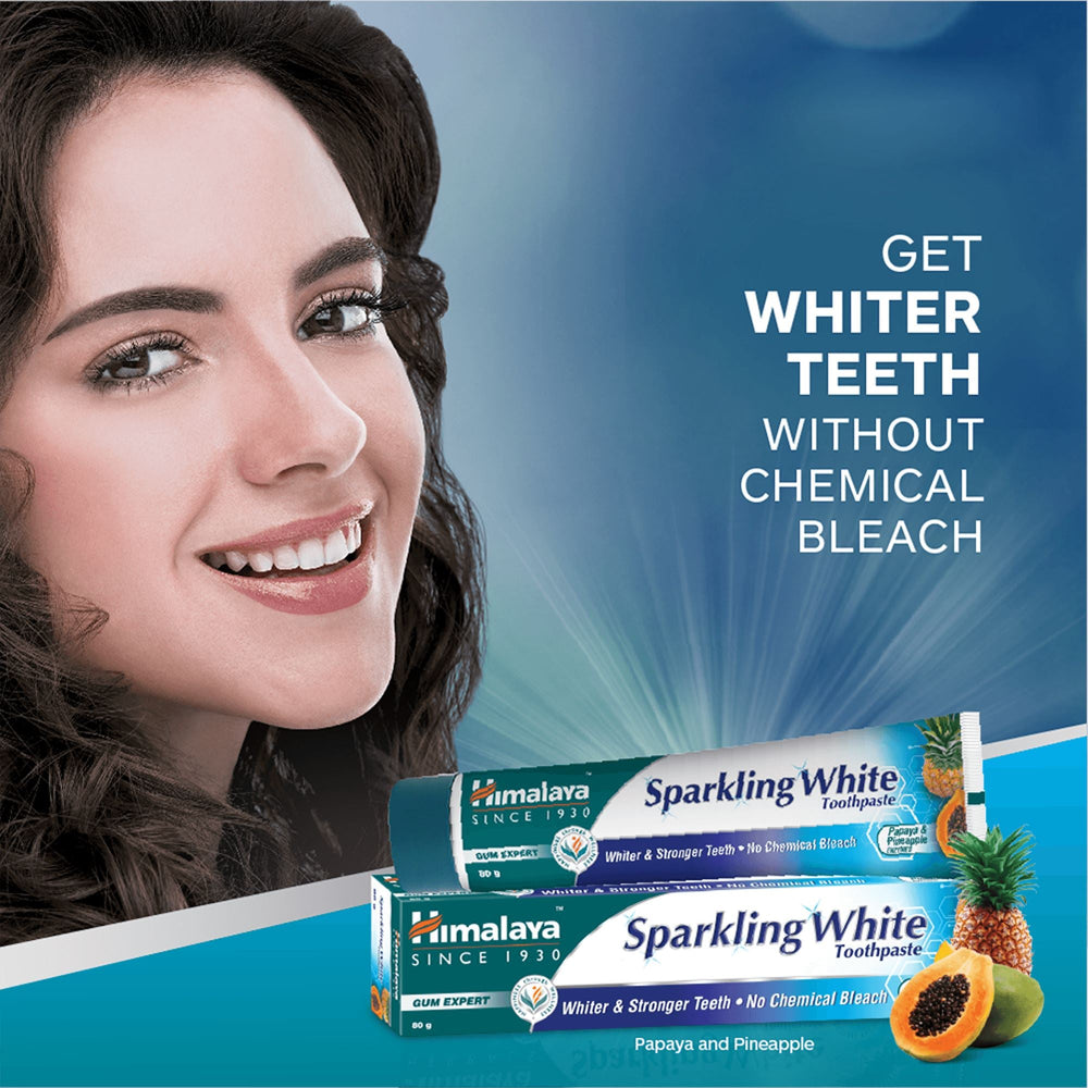 Himalaya Sparkling White Toothpaste - Get whiter teeth without chemical bleach