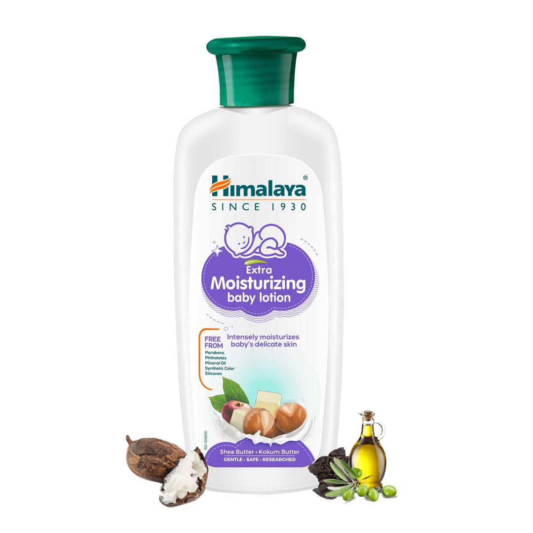 Himalaya Extra Moisturizing Baby Lotion 100ml - Helps Keep Baby’s Skin Soft