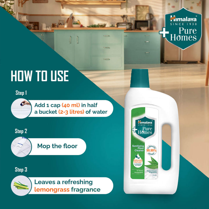 Pure Homes Sanitizing Floor Cleaner (Herbal Green)