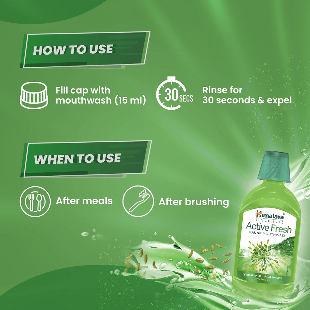 Himalaya Active Fresh Saunf Mouthwash